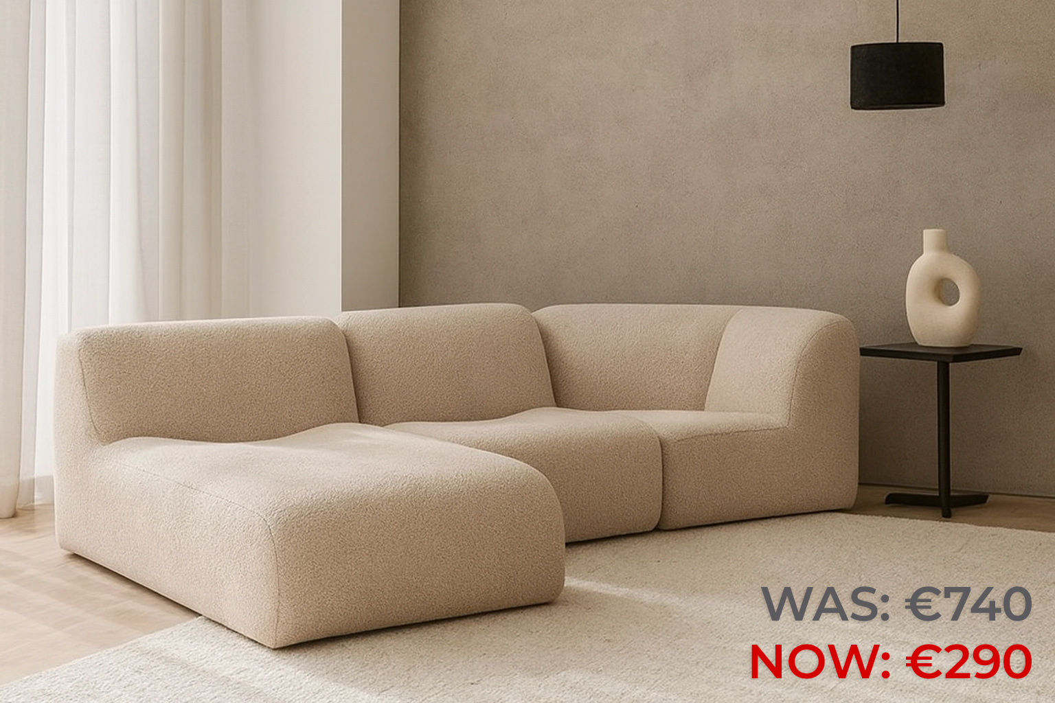 Modular sofa set beige