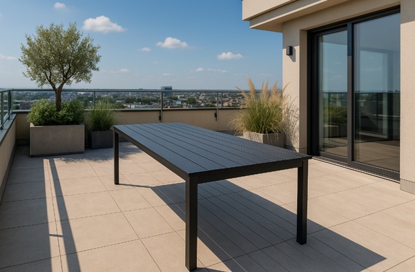 Dining Table Ext 160-210X90x76cm Aluminium