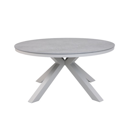 Dining Table Round in Aluminum.